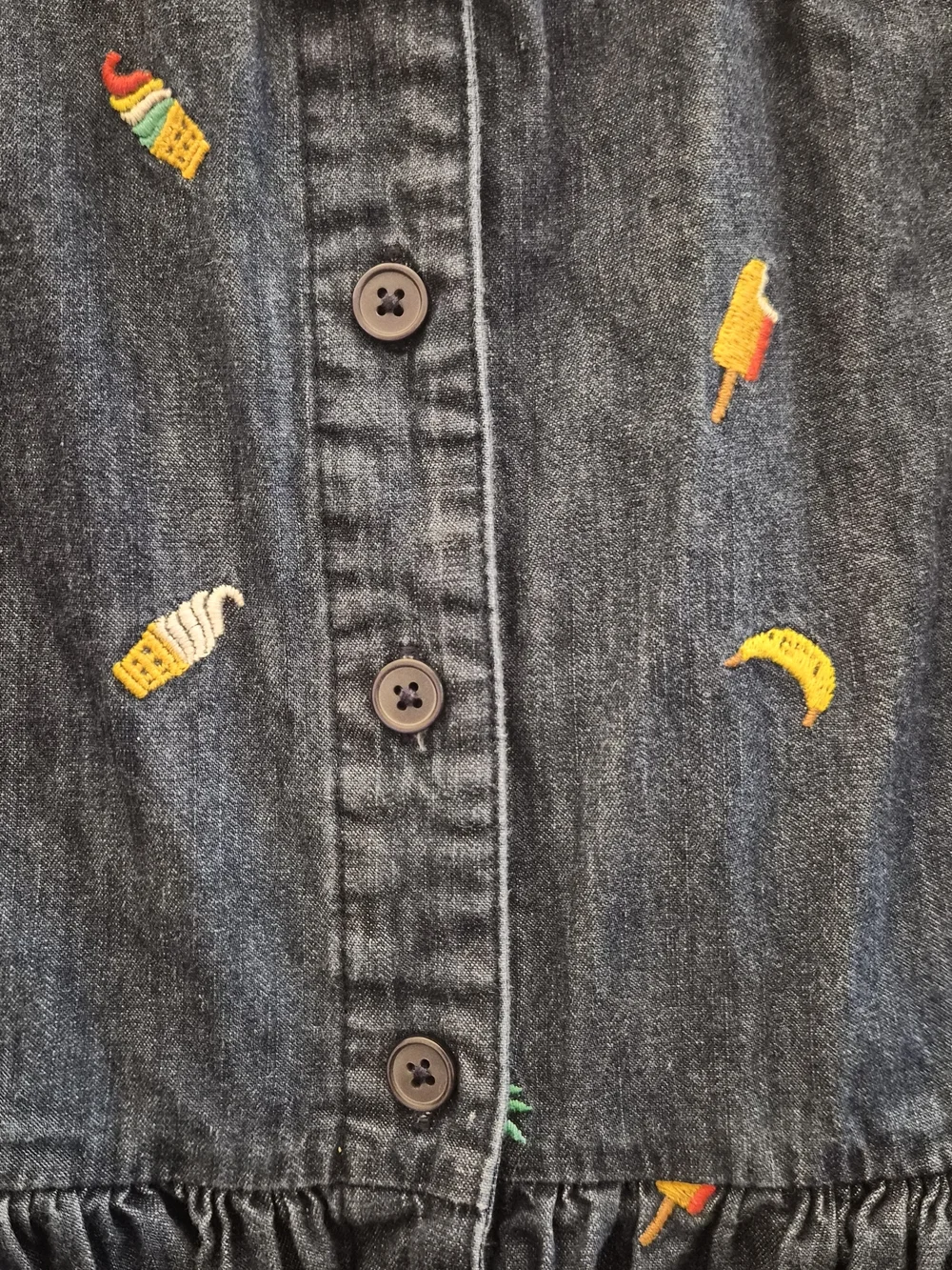 Hanna Andersson Navy denim jean sleeveless dress sizr 140cm